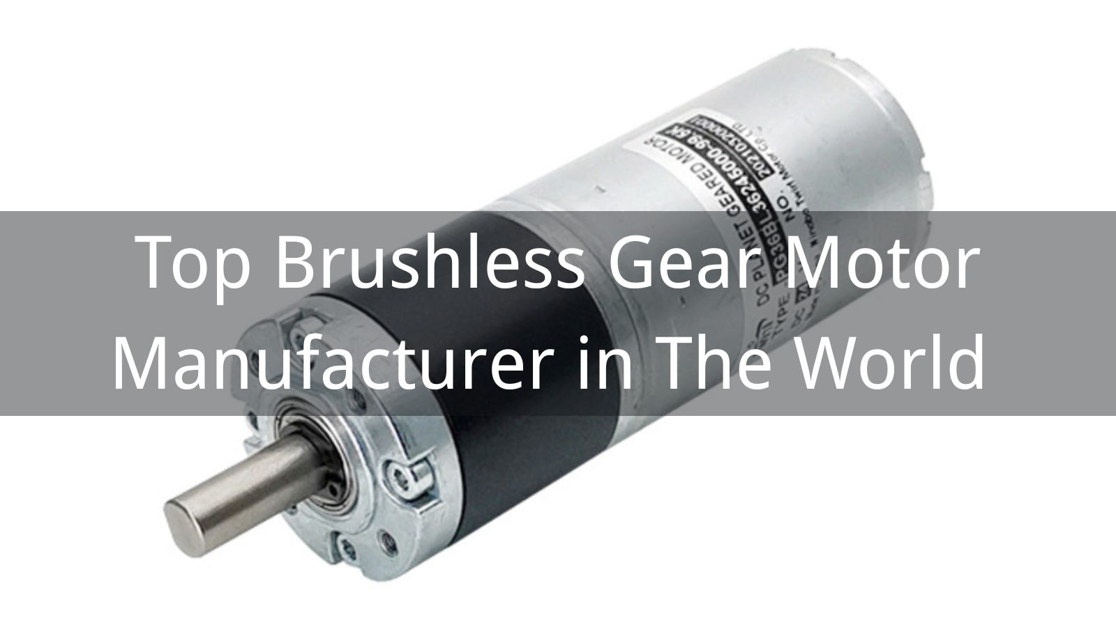 Top 10 Brushless Gear Motor Manufacturer in The World 2025