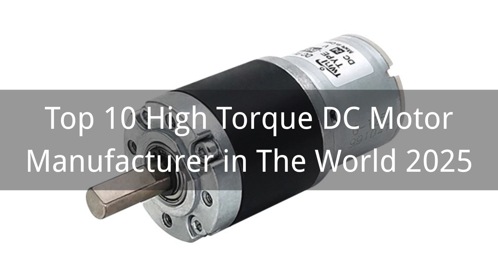 Top 10 High Torque DC Motor Manufacturer in The World 2025